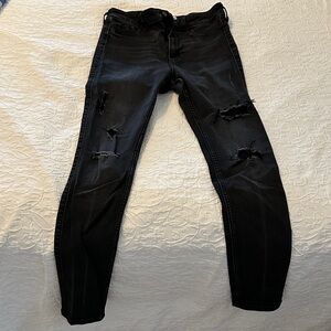 Hollister Black Distressed Skinny Jeans